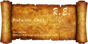 Rafaisz Emil névjegykártya